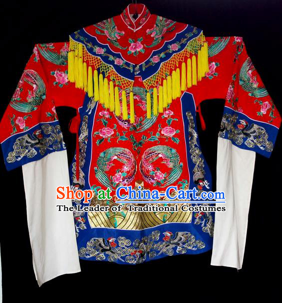 Traditional Chinese Peking Opera Imperial Concubine Costumes, China Beijing Opera High-grade Embroidered Cloud Shoulder Wearing Ceremonial Robe for Women