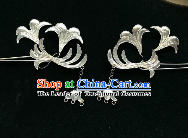 Traditional Chinese Ancient Classical Handmade Hair Accessories Hanfu Headwear Device filaments Hairpins Palace Tang Dynasty Princess Bride Hair Claw for Women