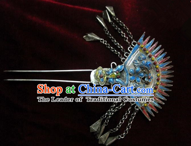 Traditional Handmade Chinese Ancient Classical Hair Accessories Barrettes Hairpin, Tassel Step Shake Headwear, Hair Claw Hairpins for Women