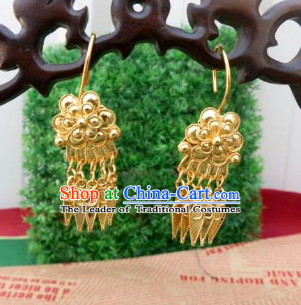 Traditional Handmade Chinese Ancient Classical Jewellery Accessories Earrings, Ming Dynasty Wedding Eardrop for Women