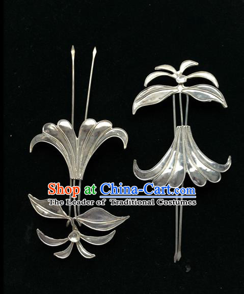 Traditional Handmade Chinese Ancient Classical Hair Jewellery Accessories Barrettes, Step Shake Hair Sticks Flower Hairpins for Women