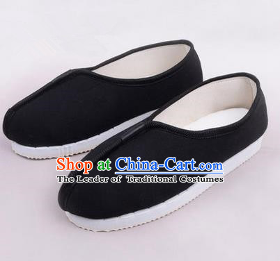 Chinese Shoes Wedding Shoes Kung Fu boots Wushu Shoes Men Shoes, Opera Shoes Hanfu Shoes Embroidered Shoes Black Monk Shoes