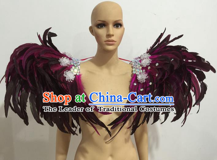 Top Grade Professional Stage Show Accessories Decorations, Brazilian Rio Carnival Samba Opening Dance Props Clothing for Women