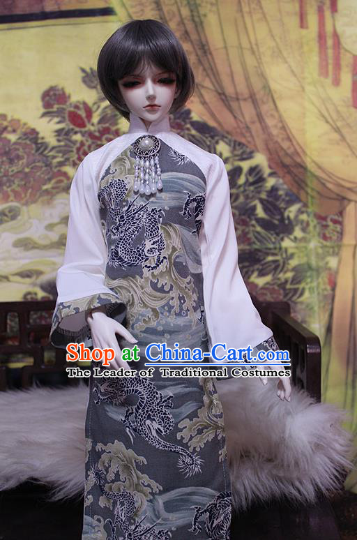 Top Grade Traditional China Ancient Young Lady Costumes Cheongsam, China Ancient Cosplay Qipao Clothing for Adults and Kids