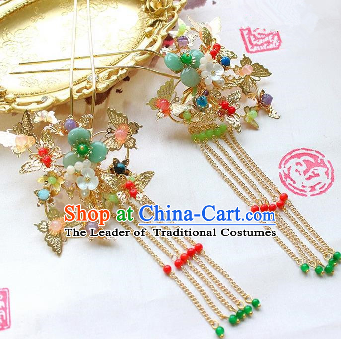 Chinese Ancient Style Hair Jewelry Accessories Hairpins Headwear Headdress Hair Fascinators for Women