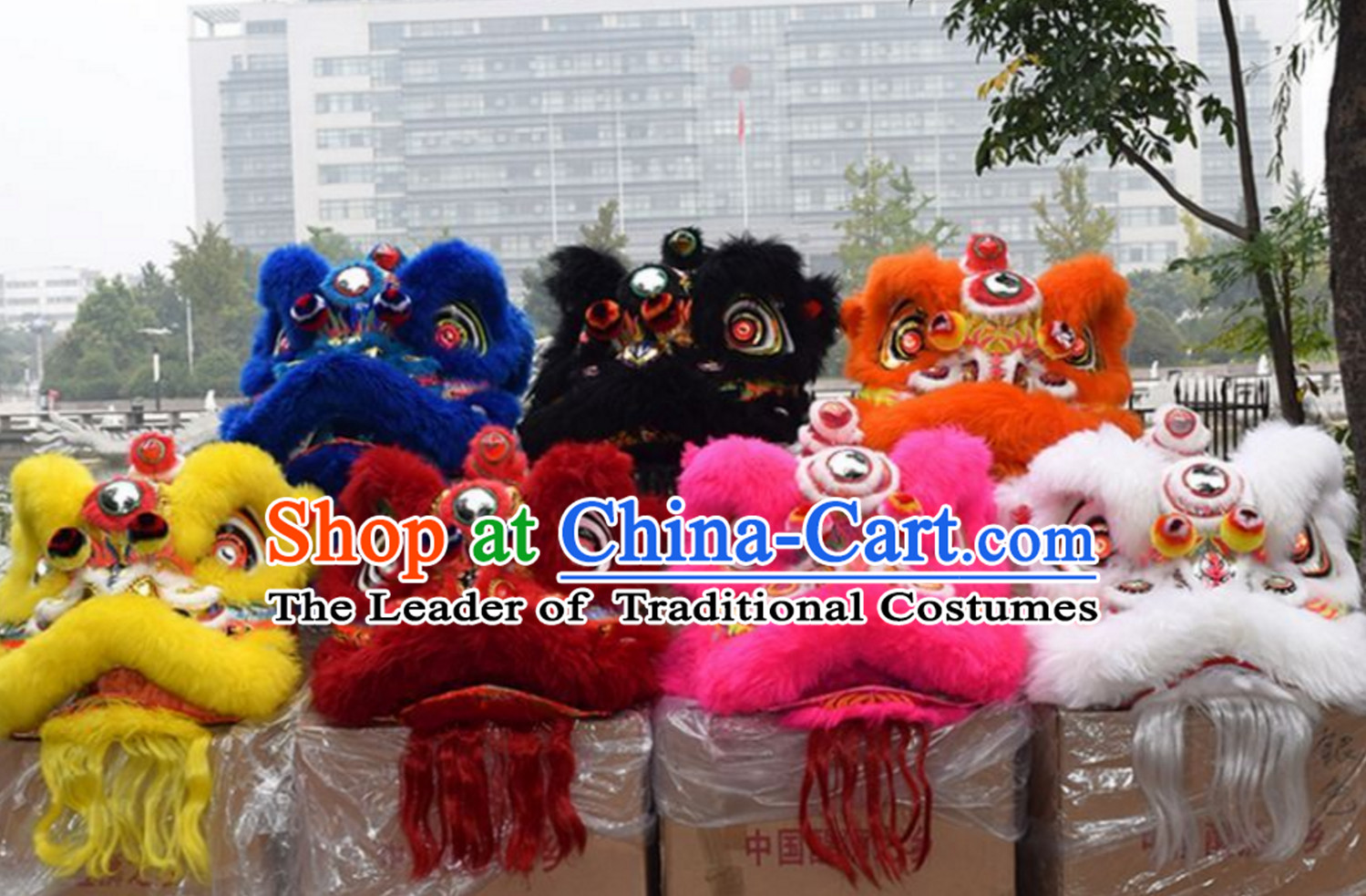 Top Yellow Lion Dance Equipment Complete Set Set for Big Events and Festivals