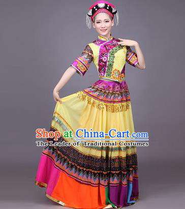 Traditional Chinese Yangge Fan Dancing Costume Modern dancing Dress Clothing