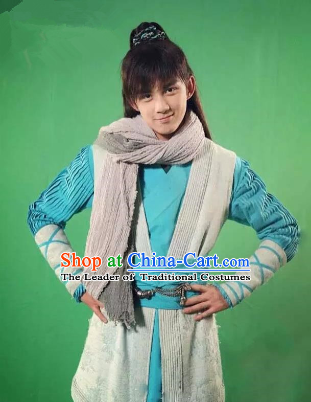 Traditional Chinese Song Dynasty Young Hero Costume, Chinese Ancient Hanfu Jiang Hu Swordsman Clothing for Men