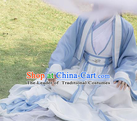 Traditional Chinese Swordsman Costume, Elegant Hanfu Cosplay Nobility Childe Clothing Ancient Chinese Prince Dress for Men