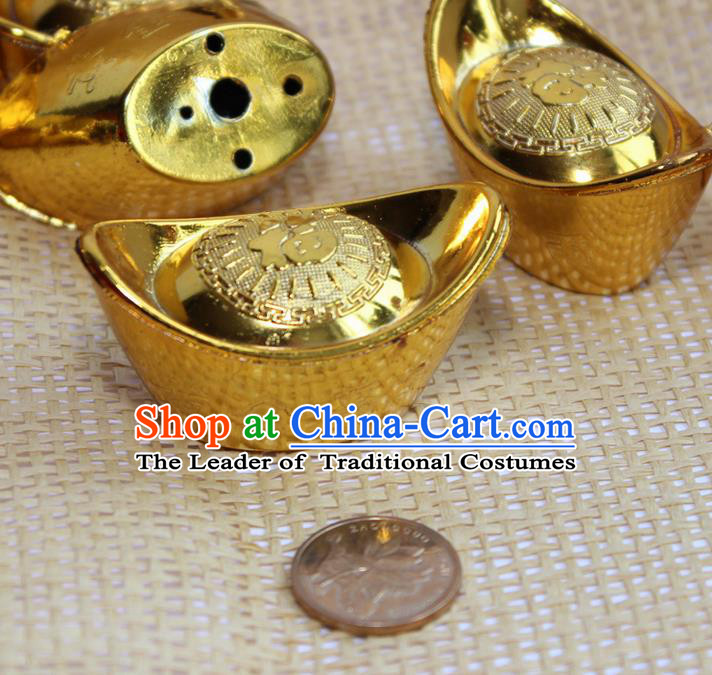 Asian Chinese Photography Props Ancient Gold Ingot