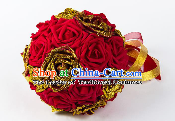 Top Grade Classical Wedding Silk Flowers Bride Emulational Wrist Flowers Bridesmaid Bracelet Flowers