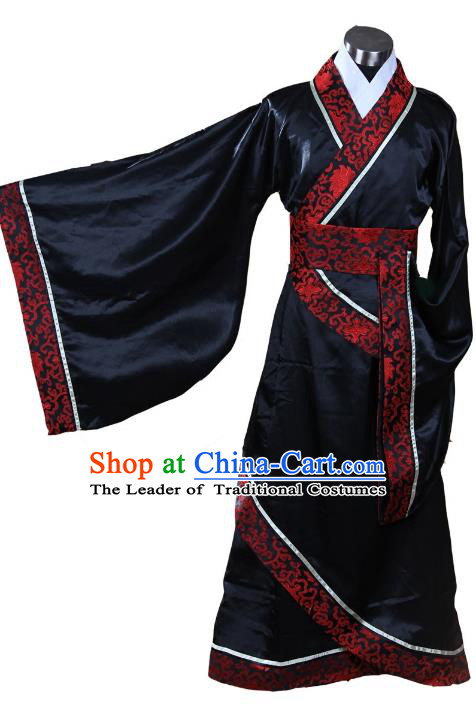 Traditional Chinese Han Dynasty Minister Costume, China Ancient Hanfu Bridegroom Wedding Clothing for Men