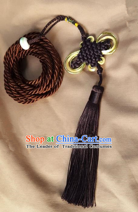 Traditional Handmade Chinese Ancient Chinese Knot Palace Taeniasis Hanfu Pendant for Men