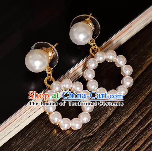 Top Grade Handmade Chinese Classical Jewelry Accessories Princess Wedding Earrings Bride Pearls Tassel Eardrop for Women