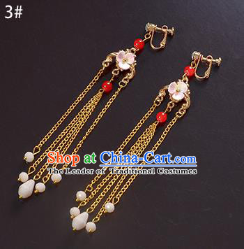 Top Grade Handmade Chinese Classical Jewelry Accessories Xiuhe Suit Wedding Tassel Earrings Bride Hanfu Eardrop for Women