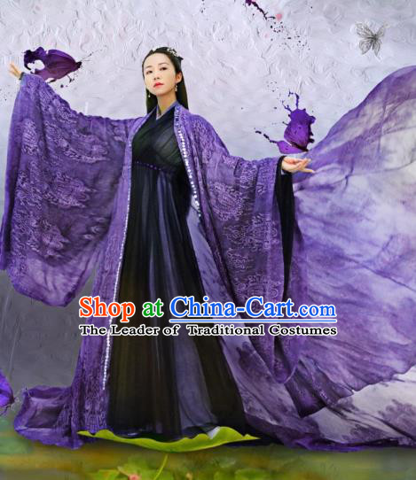 Traditional Chinese Southern and Northern Dynasties Saintess Princess Costume, Lost Love In Times Chinese Ancient Fairy Hanfu Dress for Women