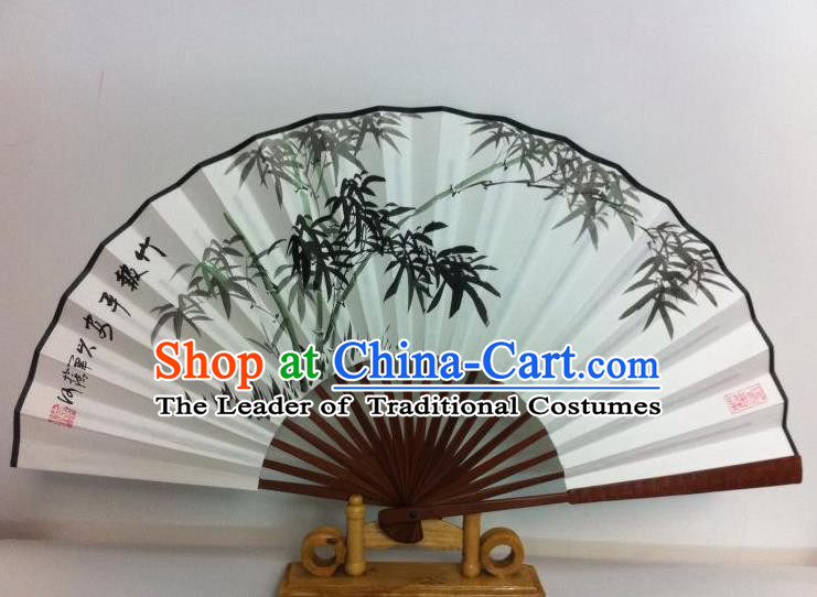 Traditional Chinese Crafts Peking Opera Folding Fan China Sensu Printing Bamboo White Paper Fan for Women