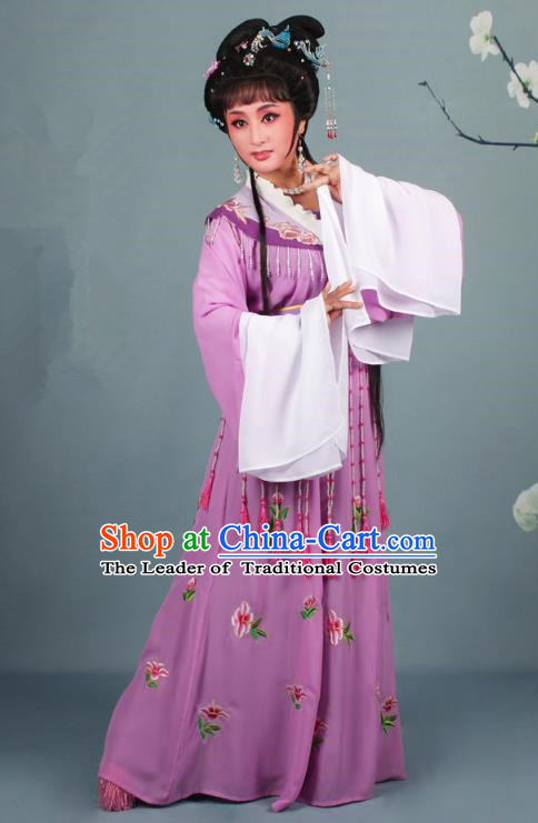 Top Grade Professional Beijing Opera Diva Ancient Costume Imperial Concubine Embroidered Clothing, Traditional Chinese Peking Opera Hua Tan Princess Embroidery Dress