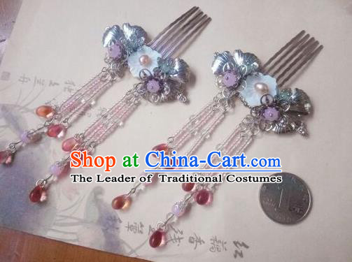 Chinese Ancient Style Hair Jewelry Accessories Xiuhe Suit Hairpins Headwear Headdress Bride Hair Fascinators for Women