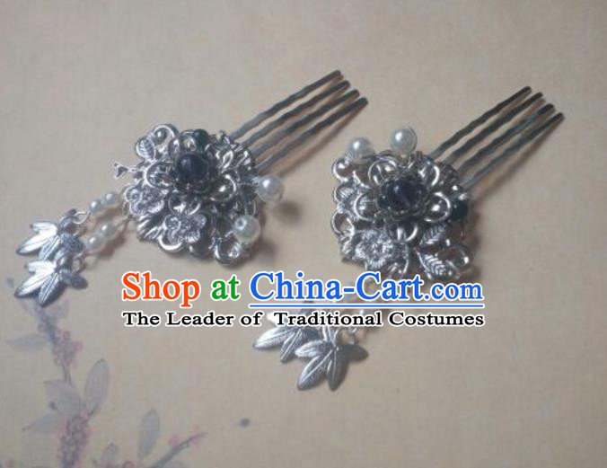 Traditional Handmade Chinese Ancient Classical Palace Lady Hair Accessories Hanfu Hair Comb, Hair Fascinators Hairpins for Women