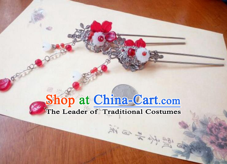Chinese Ancient Style Hair Jewelry Accessories Xiuhe Suit Hairpins Headwear Headdress Bride Hair Fascinators for Women