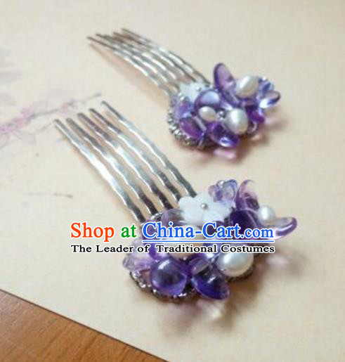 Traditional Handmade Chinese Ancient Classical Hair Accessories Hairpin Headwear Hair Comb for Women
