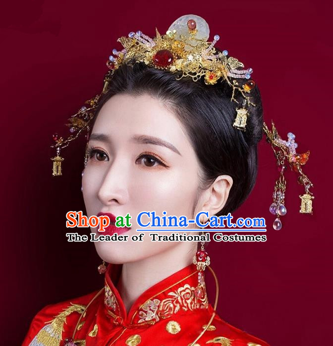 Chinese Hair Jewelry Accessories Hairpins Headwear Headdress Hair Crown for Women