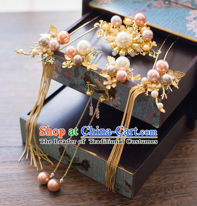Chinese Hair Jewelry Accessories Hairpins Headwear Headdress Hair Crown for Women