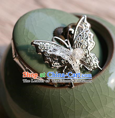 Chinese Handmade Classical Accessories Tassel Butterfly Brooch, China Hanfu Breastpin for Women