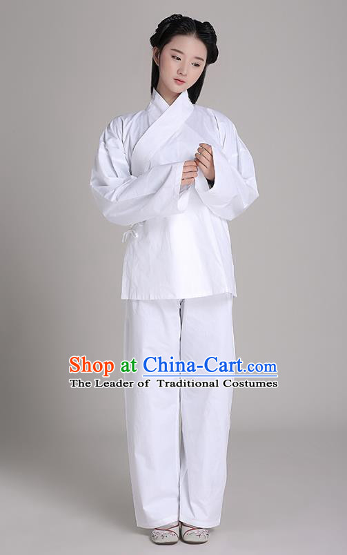 Traditional Chinese Hanfu Costumes Ancient Han Dynasty Princess Pajamas Blouse and Pants Complete Set