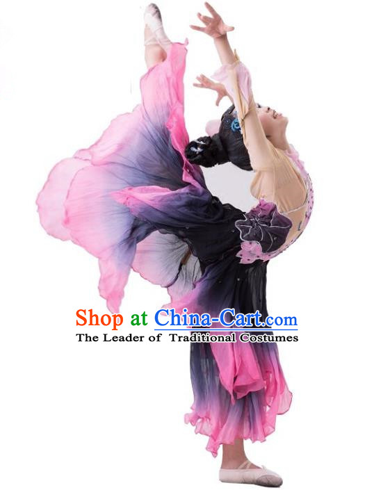 Traditional Chinese Classical Dance Yangge Fan Dance Costume, Folk Dance Uniform Umbrella Dance Clothing for Women