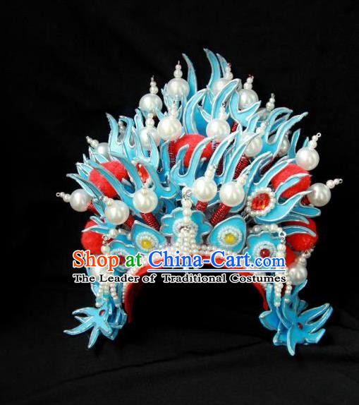 Traditional Handmade Chinese Wedding Hair Accessories Headwear, Ancient Chinese Bride Phoenix Coronet Headpiece