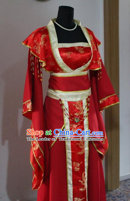 Ancient Chinese Costume hanfu Chinese Wedding Dress traditional china national princess Clothing