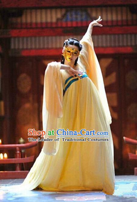Traditional Ancient Chinese Tang Dynasty Consort Yang Dance Costume, Elegant Hanfu Clothing Chinese Palace Lady Dress Clothing for Women