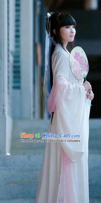 Traditional Ancient Chinese Fairy Embroidered Costume, Elegant Hanfu Chinese Tang Dynasty Imperial Princess Clothing for Women