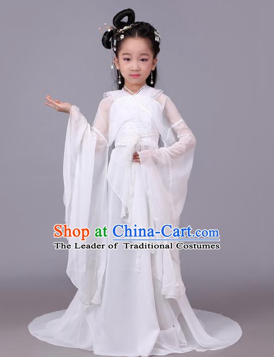 Traditional Chinese Ancient Princess Fairy Costume, China Tang Dynasty Palace Lady Clothing for Kids
