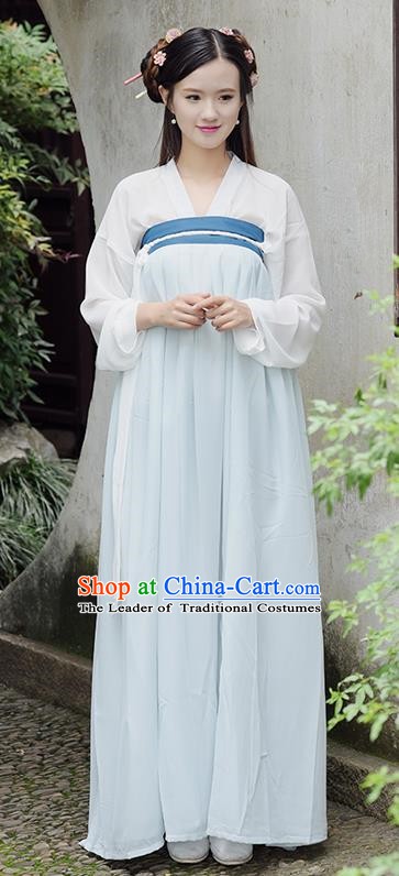 Traditional Chinese Tang Dynasty Young Lady Costume, China Ancient Princess Hanfu Dress Clothing for Women