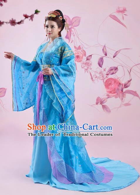 Traditional Chinese Ancient Imperial Consort Costume, China Tang Dynasty Palace Lady Embroidered Clothing for Women