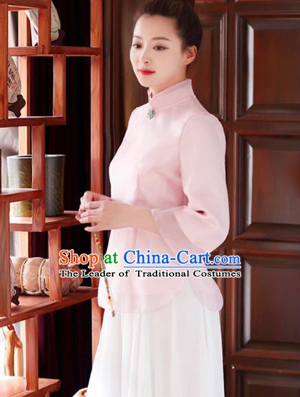 Traditional Ancient Chinese Young Women Cheongsam Dress Republic of China Tangsuit Stand Collar Blouse Dress Tang Suit Clothing