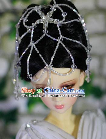 Traditional Handmade Chinese Ancient Han Dynasty Palace Lady Hair Accessories and Wig Sheath for Women