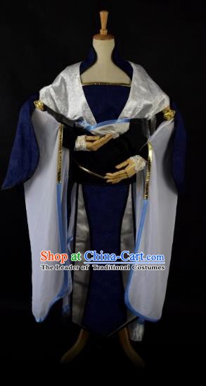 Traditional Chinese Ancient Swordsman Embroidered Costume Han Dynasty Chivalrous Woman Clothing