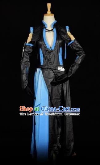 Traditional Chinese Ancient Swordsman Embroidered Costume Tang Dynasty Kawaler Clothing for Men
