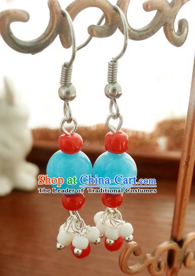 Traditional Handmade Chinese Ancient Princess Hanfu Eardrop Accessories Classical Earrings for Women