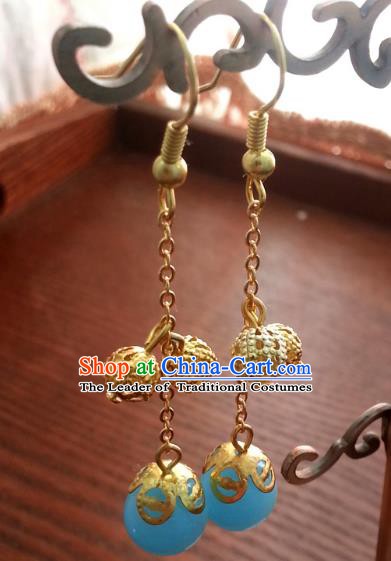 Traditional Handmade Chinese Ancient Princess Accessories Classical Hanfu Tassel Earrings for Women