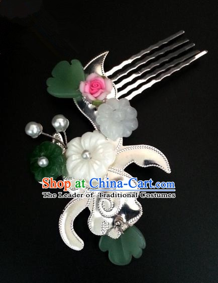 Handmade Traditional Chinese Classical Hair Accessories Ancient Bride Hanfu Hair Comb for Women