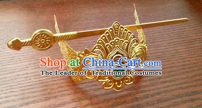 Traditional Handmade Chinese Classical Hair Accessories Hairdo Crown Ancient Prince Hairpins for Men
