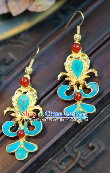 Asian Chinese Traditional Handmade Jewelry Accessories Bride Earrings for Women