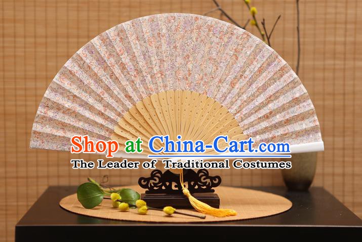 Traditional Chinese Crafts Printing Folding Fan, China Beijing Opera Silk Fans for Women