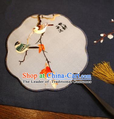 Traditional Chinese Crafts Suzhou Embroidery Palace Fan, China Princess Embroidered Silk Fans for Women