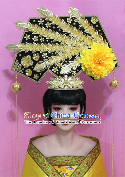 Traditional Chinese Handmade Hair Accessories Ancient Qing Dynasty Manchu Imperial Concubine Headwear for Women
